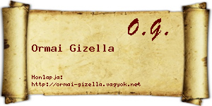 Ormai Gizella névjegykártya